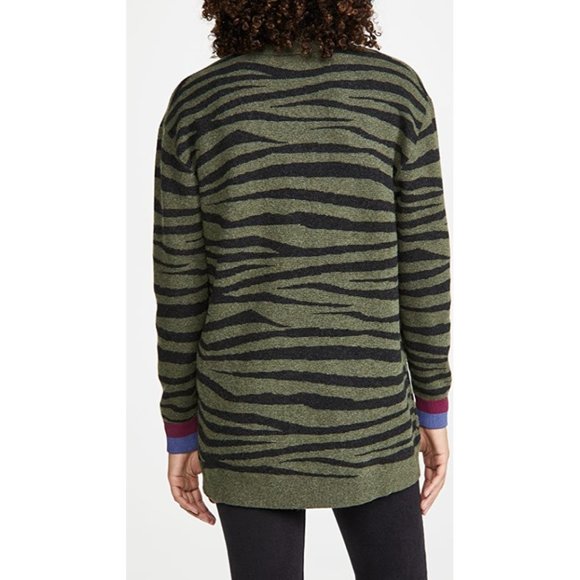 KULE Green and Black Striped Cardigan - Picture 2 of 12